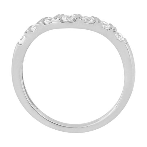 Diani® 7-stone Curved Chevron Wedding Ring Enhancer - 0.33 Ct. T.w. in 14K White Gold