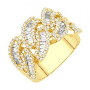 2.50CT. T.W. DIAMOND CUBAN-CUSTOM BAGUETTE RING IN 14K GOLD