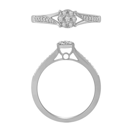 Novello Lab-grown Diamonds Promise Ring 0.25 Ct. T.w. in 10K White Gold
