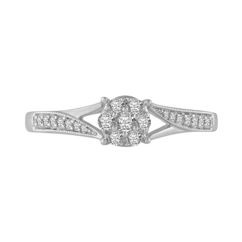 Novello Lab-grown Diamonds Promise Ring 0.25 Ct. T.w. in 10K White Gold