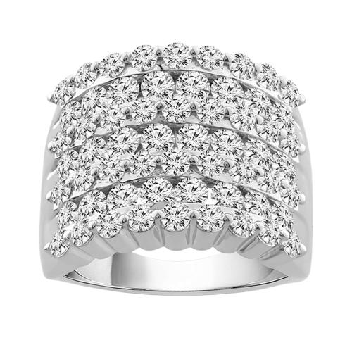 Diani® 7-row Wide Fashion Band - 3 Ct. T.w. in 14K White Gold