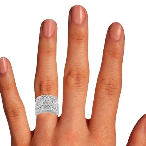 Diani® 7-row Wide Fashion Band - 3 Ct. T.w. in 14K White Gold