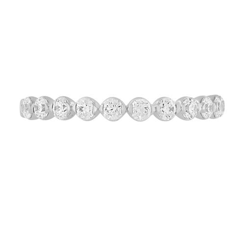 Novello Lab-grown Diamonds Round Prong Band 0.50 Ct. T.w. in 14K White Gold