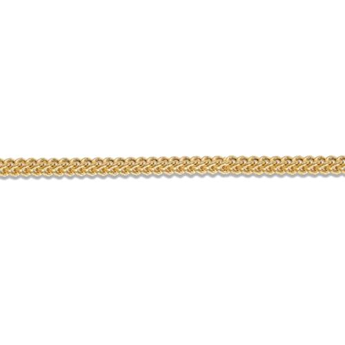 28 inch 5 mm Franco Chain Necklace In 14Kt Yellow Gold