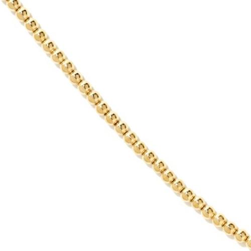 20 inch 2 mm Beads Chain Necklace In 14Kt Yellow Gold