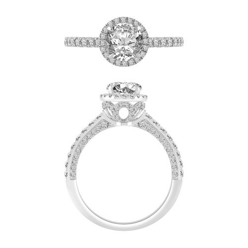 Novello Lab-grown Diamonds Ring 1.75 Ct. T.w. in 14K White Gold