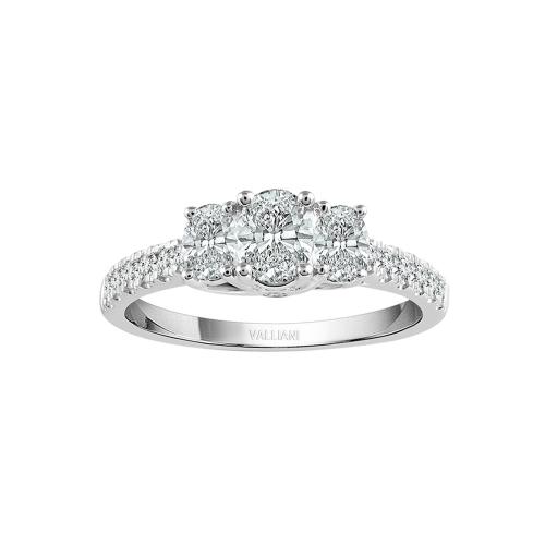 Diani® 6-stone Engagement Ring - 1 Ct. T.w. in 14K White Gold
