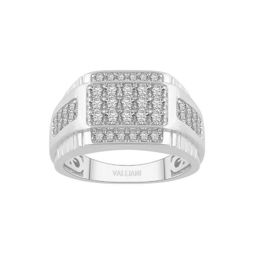 Ultimate Value® Men's 5-row Pave with Shoulder Accents Diamond Statement Ring - 1 Ct. T.w. in 10K White Gold