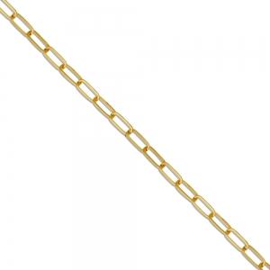 18 inch 2 mm Paper Clip Chain Necklace In 14Kt Yellow Gold