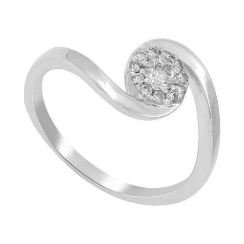 1/4 Ct. T.w. Diamond Round-cut Promise Ring In 10Kt White Gold