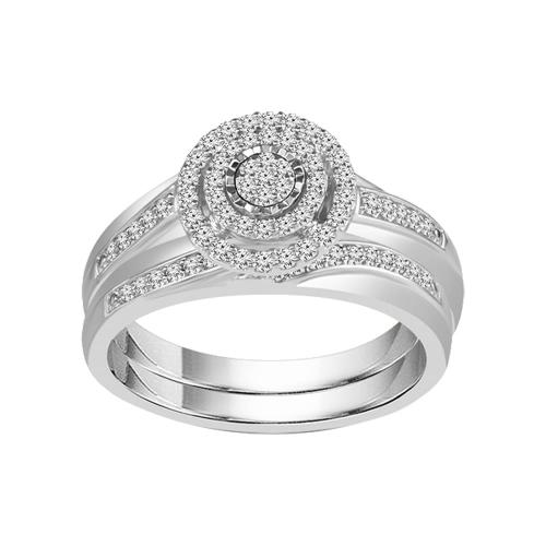 1/2 Ct. T.w. Diamond Trio Bridal Ring Set Ring In 14Kt White Gold