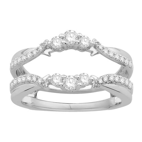 1/2 Ct. T.w. Diamond Wedding Ring Enhancer In 14Kt White Gold