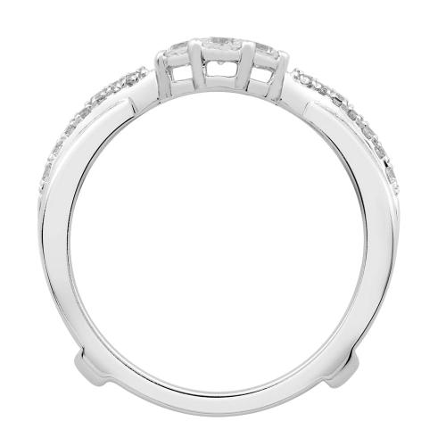 1/2 Ct. T.w. Diamond Wedding Ring Enhancer In 14Kt White Gold