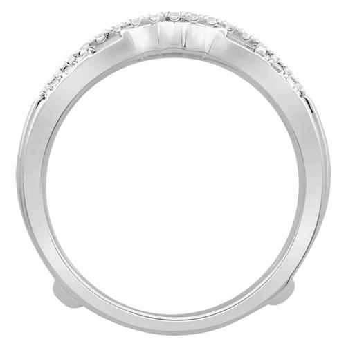 1/2 Ct. T.w. Diamond Wedding Ring Enhancer In 14Kt White Gold