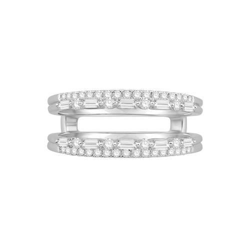 1/2 Ct. T.w. Diamond Wedding Ring Enhancer In 14Kt White Gold