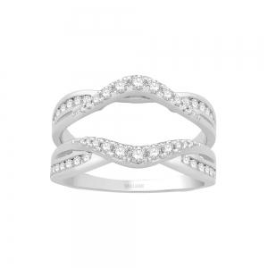0.63 Ct. T.w. Diamond Wedding Ring Enhancer In 14Kt White Gold