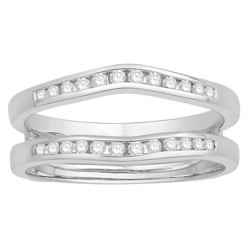 1/4 Ct. T.w. Diamond Wedding Ring Enhancer In 14Kt White Gold