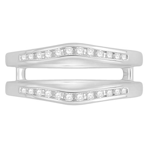 1/4 Ct. T.w. Diamond Wedding Ring Enhancer In 14Kt White Gold
