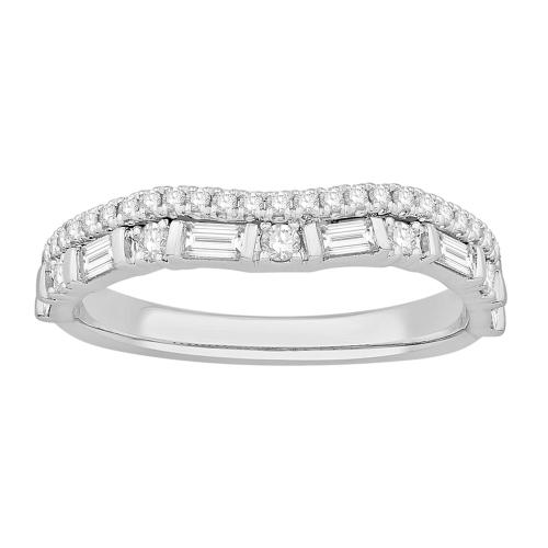 0.54 Ct. T.w. Diamond Wedding Ring Enhancer In 14Kt White Gold