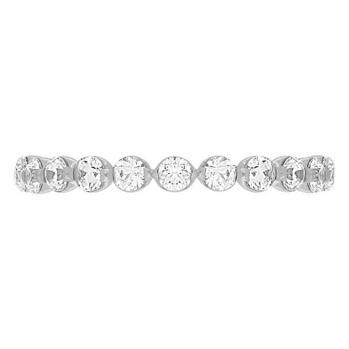 Diani® Bezel-set Eternity Band - 0.50 Ct. T.w. in 14K White Gold