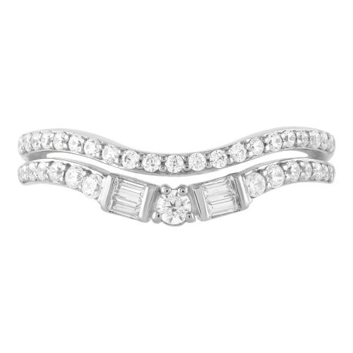 Diani® 2-row Wedding Ring Enhancer - 0.40 Ct. T.w. in 14K White Gold
