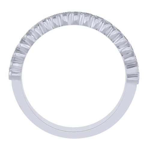 Diani® 19-stone Milgrain Bezel Anniversary Ring - 0.33 Ct. T.w. in 14K White Gold