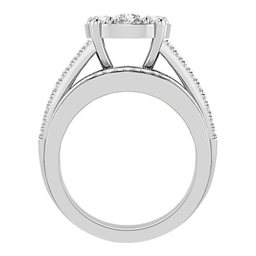 Novello collection's Lab Grown Composite Ring in 14KT White Gold (3.08 Ct. T.W.)
