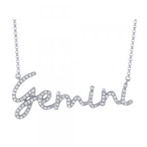 0.33CT. T.W. DIAMOND "GEMINI" ZODIAC NECKLACE IN 10KT GOLD