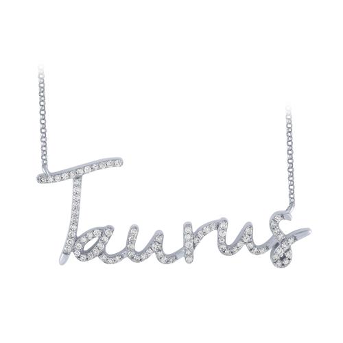 0.33CT. T.W. DIAMOND TAURUS ZODIAC NECKLACE IN 10K GOLD