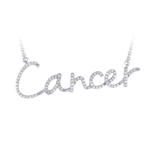 0.33CT. T.W. DIAMOND CANCER ZODIAC NECKLACE IN 10K GOLD