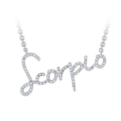 0.33CT. T.W. DIAMOND SCORPIO ZODIAC NECKLACE IN 10K GOLD