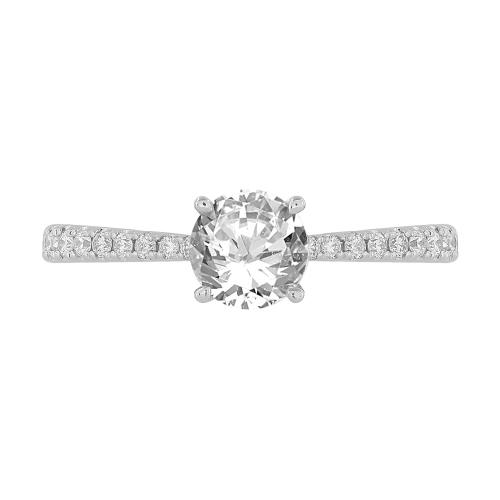 1 Ct. Center & 1.25 Ct. T.w. Lab-grown Diamond Engagement Ring - Novello In 14Kt White Gold