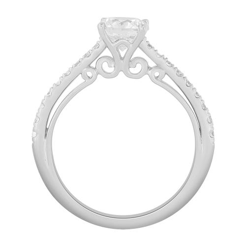 1 Ct. Center & 1.25 Ct. T.w. Lab-grown Diamond Engagement Ring - Novello In 14Kt White Gold