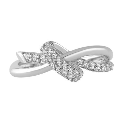 "Novello-Collection" 0.33 CT. T.W. LAB GROWN DIAMOND KNOTTED RING IN 14K GOLD