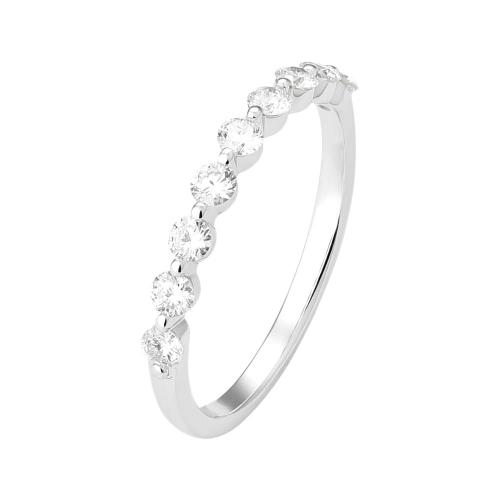 Novello Lab-grown Diamonds 9-stone Wedding Band - 0.33 Ct. T.w. in 10K White Gold