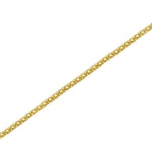 22 inch Popcorn Chain Necklace In 14Kt Yellow Gold