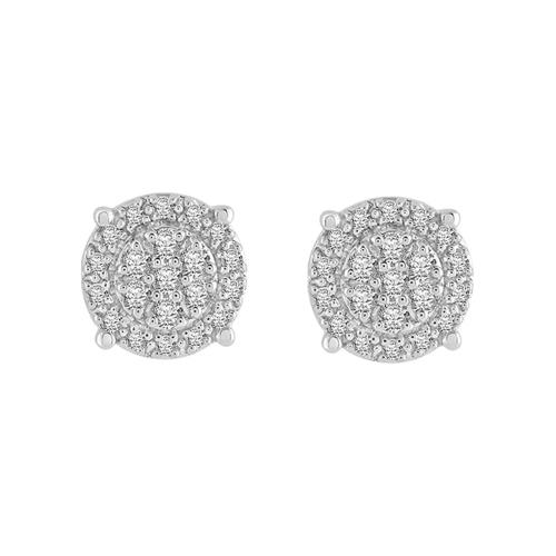 "Novello-Collection" 0.25CT. T.W. LABGROWN DIAMOND FLOWER STUDS EARRINGS IN 10K GOLD