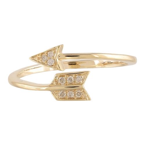 0.05 Ct. T.w. Cupid's Arrow Ring Ring In 10Kt Yellow Gold