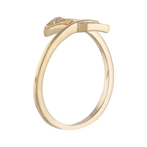 0.05 Ct. T.w. Cupid's Arrow Ring Ring In 10Kt Yellow Gold