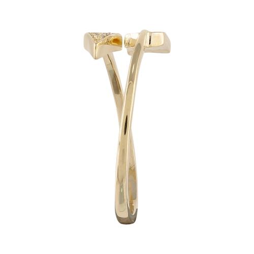 0.05 Ct. T.w. Cupid's Arrow Ring Ring In 10Kt Yellow Gold