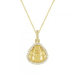 Diamond Buddha Pendant - 0.55 Ct. T.w. in 18kt Yellow Gold