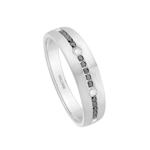 Ovani® Diamonds RBC Bezel and Channel-set Men's Wedding Band 0.33 Ct. T.w. in 14K White Gold