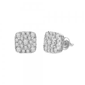 0.25CT. T.W. DIAMOND CUSHION SHAPE STUDS EARRINGS IN 10KT GOLD