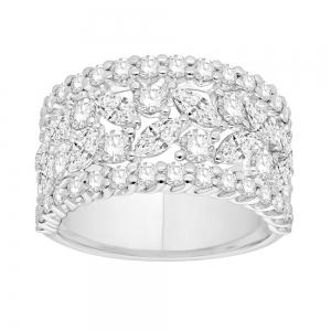 Ovani® Marquise Band 2.55 Ct. T.w. in 14K White Gold