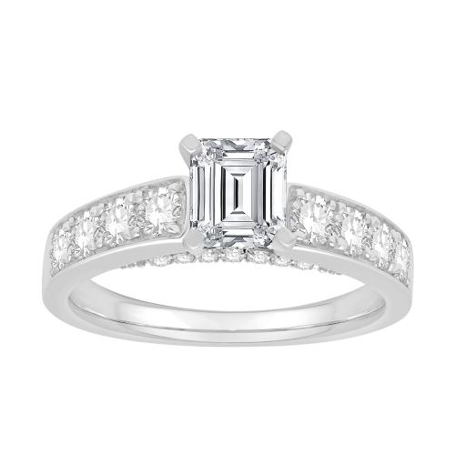 Ovani® Diamonds Cubic Zirconia Semi-mount Ring 0.75 Ct. T.w. in 18K White Gold