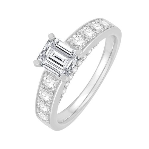 Ovani® Diamonds Cubic Zirconia Semi-mount Ring 0.75 Ct. T.w. in 18K White Gold