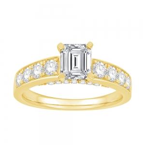 Ovani® Diamonds Cubic Zirconia Semi-mount Ring 0.75 Ct. T.w. in 18K Yellow Gold