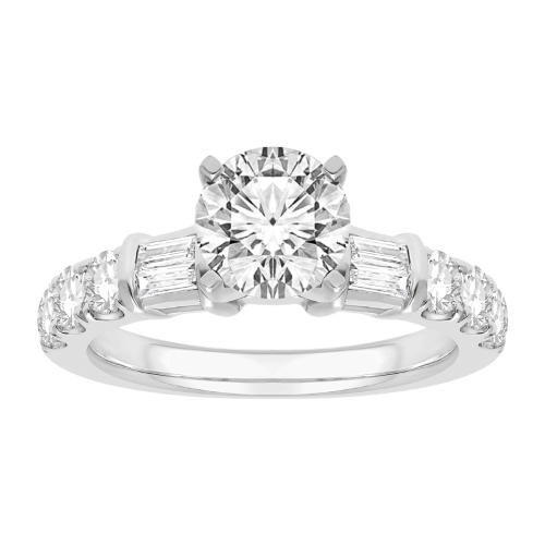 Ovani® Diamonds Cubic Zirconia RBC Semi-mount Ring 0.90 Ct. T.w. in 18K White Gold