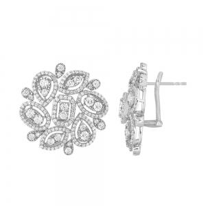 3 Ct. T.w. Lab-grown Multi-Diamond Stud Earrings - Novello In 14Kt White Gold