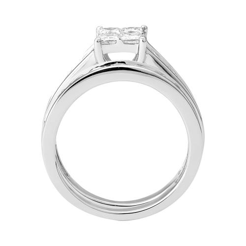 Novello Lab-grown Diamonds Quad Bridal Set 2 Ct. T.w. in 14K White Gold